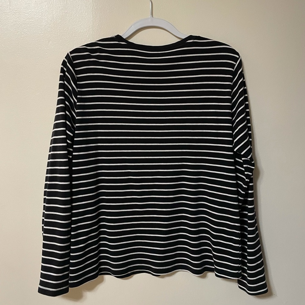 MADISON stripped black and white long sleeved shirt